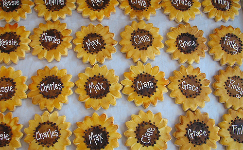 Handpainted Sunflower Cookies by Whipped Bakeshop