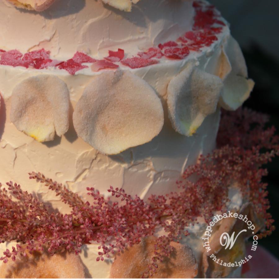 Candied Rose Wedding Cake by Whipped Bakeshop Philadelphia