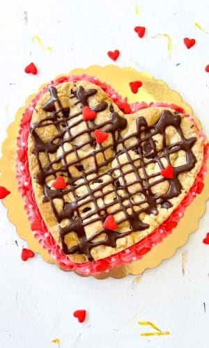 Valentine Chocolate Chip Cookie Heart