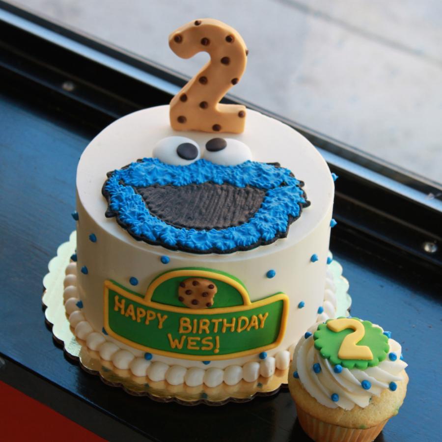 Sesame Street Cookie Monster Tribute Cake