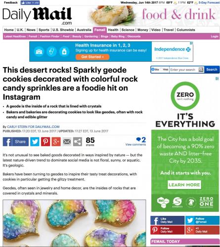 Whipped Bakeshop cookies in Daily Mail Whipped Bakeshop Geode Cookies Appear in UK Daily Mail