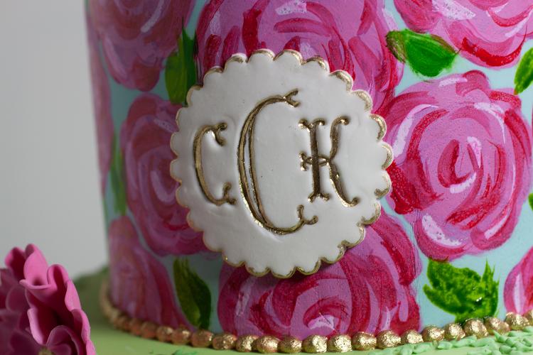 Bridal Shower Cake Monogram
