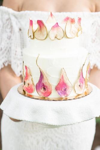 Gilded Pear Wedding Cake
