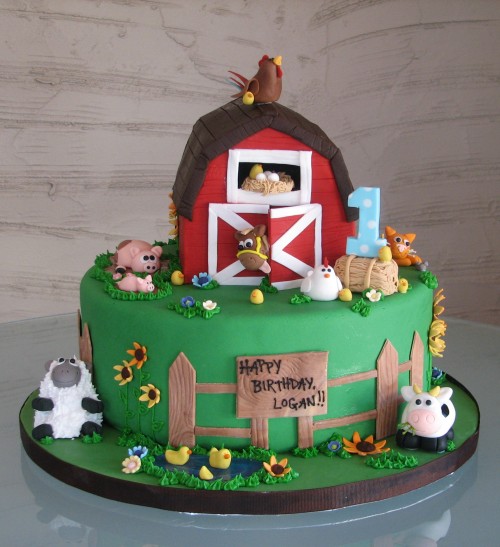 Farm Animal Cake by Whipped Bakeshop