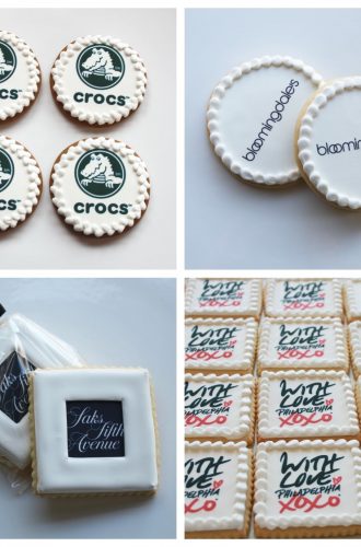 Corporate logo cookie examples we have made for different brands