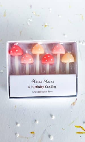 Mushroom Birthday Candles