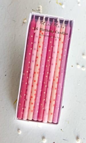 Pink Star Candles