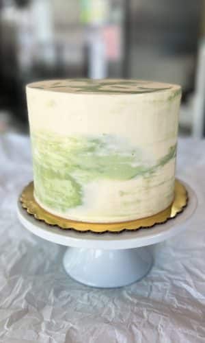 Elegant celebration cake with custom colors by Whipped Bakeshop in Philadelphia