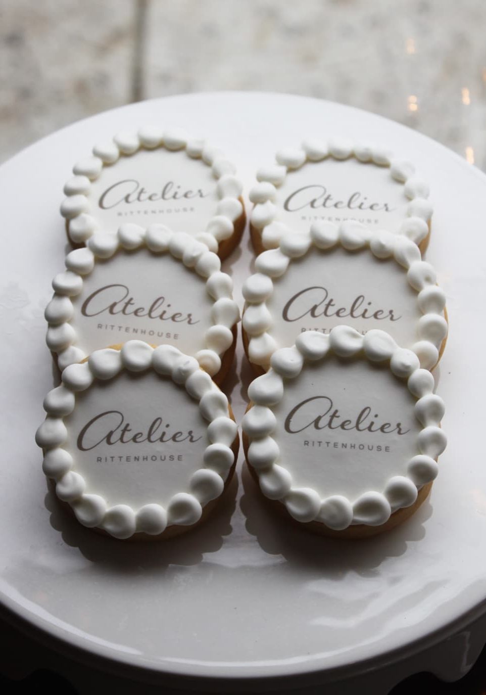 Fashion logo cookies for a brand in Philadelphia