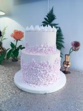 Crushed meringue cake at the party