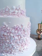 Crushed meringue cake at the party