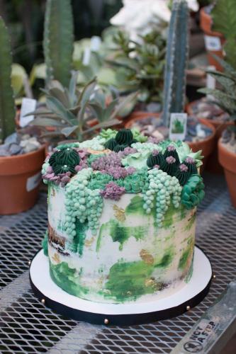 Vault & Vine Succulent Cake by Whipped Bakeshop