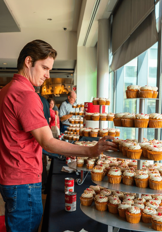 Cupcakes for an event celebrating Campbells Soup anniversary